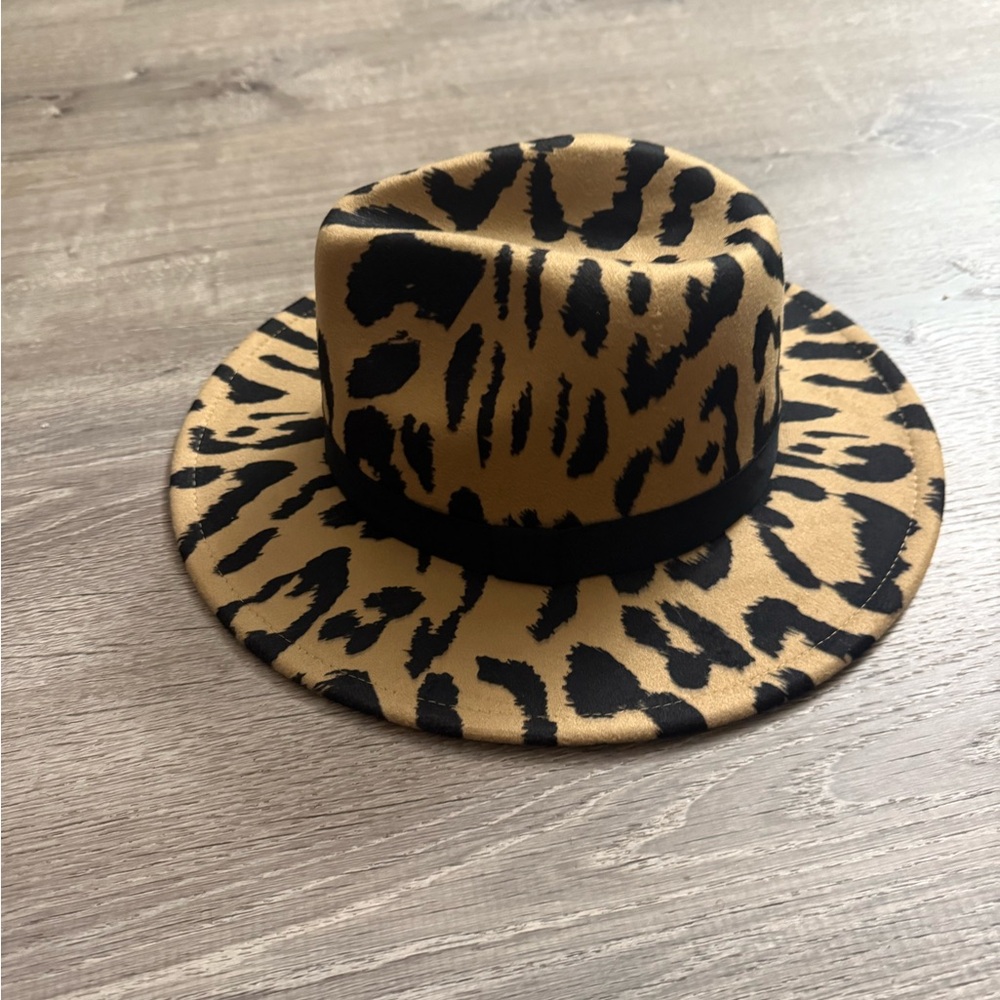 Leopard Print Fedora Hat